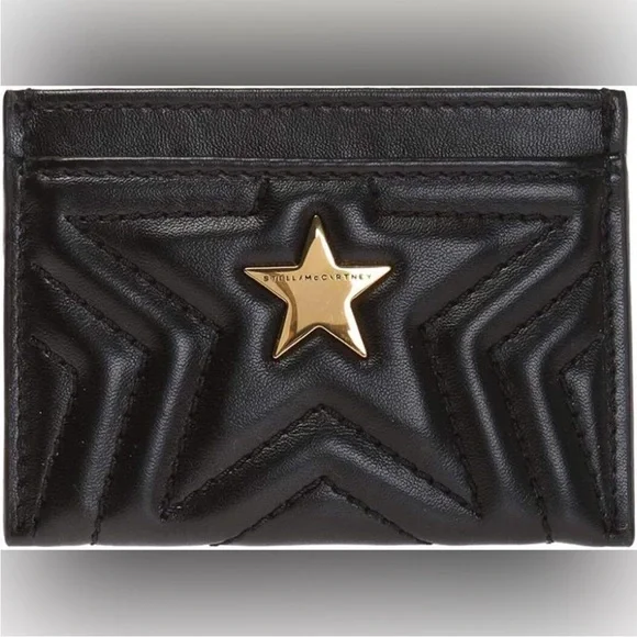 Stella McCartney  Black Card Holder with Gold Star - Picture 10 of 16